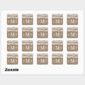 Het Collectie van de Rustic Starfish Beach Wedding Vierkante Sticker (Vel)
