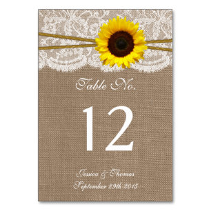 Het Collectie van de Rustic Sunflower Wedding Kaart
