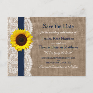 Het Collectie van de Rustic Sunflower Wedding - ma Aankondigingskaart