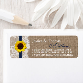 Het Collectie van de Rustic Sunflower Wedding - ma Etiket