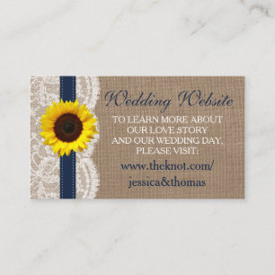 Het Collectie van de Rustic Sunflower Wedding - ma Informatiekaartje