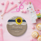 Het Collectie van de Rustic Sunflower Wedding - ma Papieren Bordje (Feest)