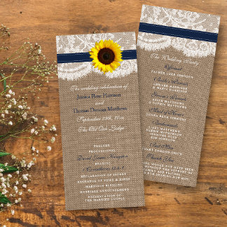 Het Collectie van de Rustic Sunflower Wedding - ma Programma