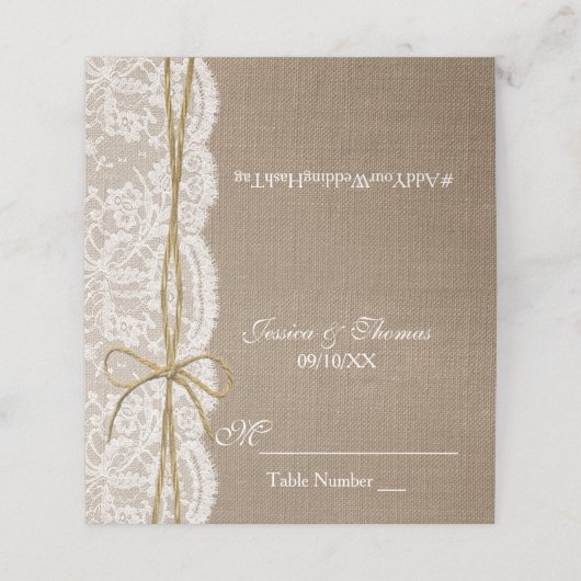 Het Collectie van de Rustic Twine Bow Wedding (Buitenkant ongevouwen)
