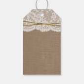 Het Collectie van de Rustic Twine Bow Wedding Cadeaulabel (Achterkant)