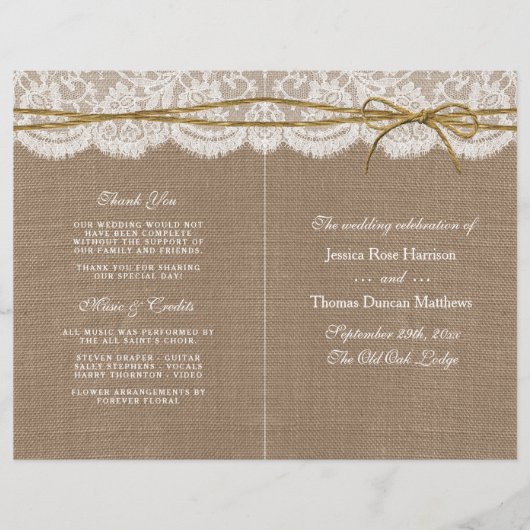Het Collectie van de Rustic Twine Bow Wedding - Pr (Voorkant)