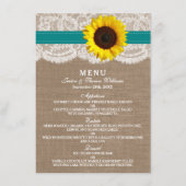 Het Collectie van de Rustige Zonnebloem - Blauwgro Menu (Voorkant)