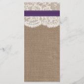 Het Collectie van de Rustige Zonnebloem - Paars Menu (Achterkant)