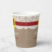 Het Collectie van de Rustige Zonnebloem - Rood Papieren Bekers (Rechts)