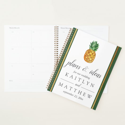 Het Collectie van de Tropische ananasbruiloft Planner (Display)