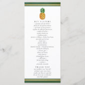 Het Collectie van de Tropische ananasbruiloft Programma (Achterkant)