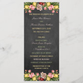 Het  Collectie van Floral Chalkboard Wedding Programma (Voorkant)