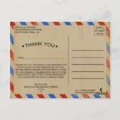 Het  Collectie van het Airmail Wedding Briefkaart (Achterkant)