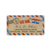 Het  Collectie van het Airmail Wedding Etiket (Voorkant)
