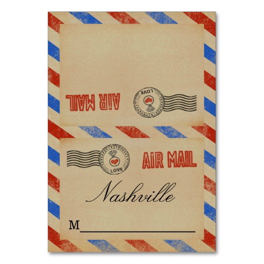 Het  Collectie van het Airmail Wedding Kaart (Voorkant)