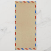 Het  Collectie van het Airmail Wedding Menu (Achterkant)