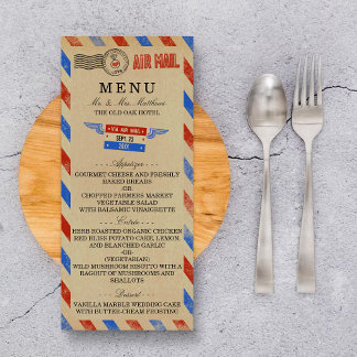Het  Collectie van het Airmail Wedding Menu