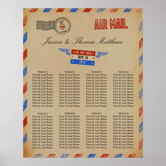 Het Collectie van het Airmail Wedding Poster (Voorkant)