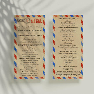 Het Collectie van het Airmail Wedding Programma