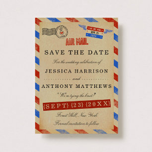 Het  Collectie van het Airmail Wedding Save The Date