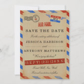 Het Collectie van het Airmail Wedding Save The Date (Voorkant)