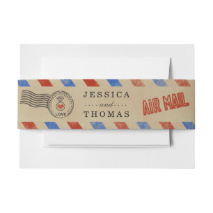 Het  Collectie van het Airmail Wedding Uitnodigingen Wikkel