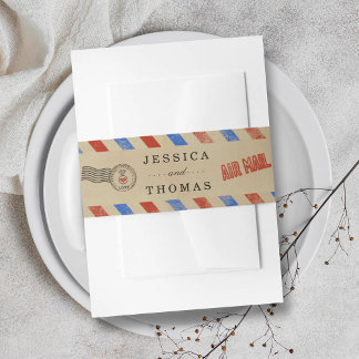 Het  Collectie van het Airmail Wedding Uitnodigingen Wikkel