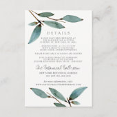 Het Collectie van het botanische Bliss Wedding Informatiekaartje (Voorkant)