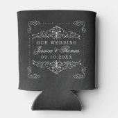 Het  Collectie van het Chalkboard Wedding Blikjeskoeler (Achterkant)
