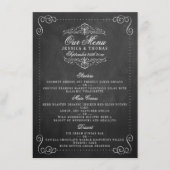Het  Collectie van het Chalkboard Wedding - Menus Menu (Voorkant)