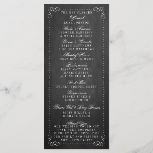 Het Collectie van het Chalkboard Wedding - Progra Programma