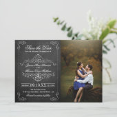 Het Collectie van het Chalkboard Wedding Save The Date (Staand voorkant)