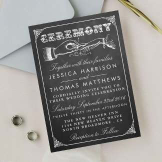 Het  Collectie van het huwelijk in Chalkboard Kaart