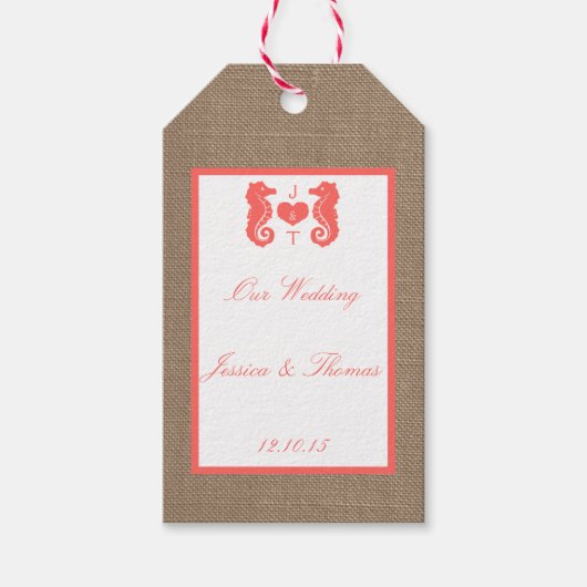 Het Collectie van het Koraalzeepaardbeugel Cadeaulabel (Voorkant)