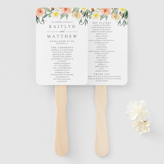 Het Collectie van het lentesovenhuwelijk Handwaaier (Voorkant en achterkant)