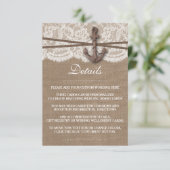 Het Collectie van het Rustische Nautical Anchor We Informatiekaartje (Staand voorkant)