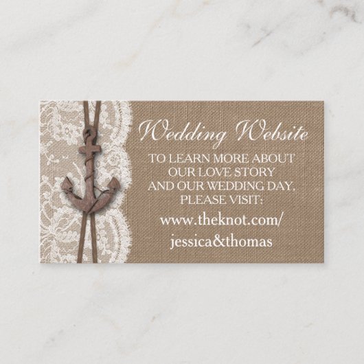 Het Collectie van het Rustische Nautical Anchor We Informatiekaartje (Voorkant)