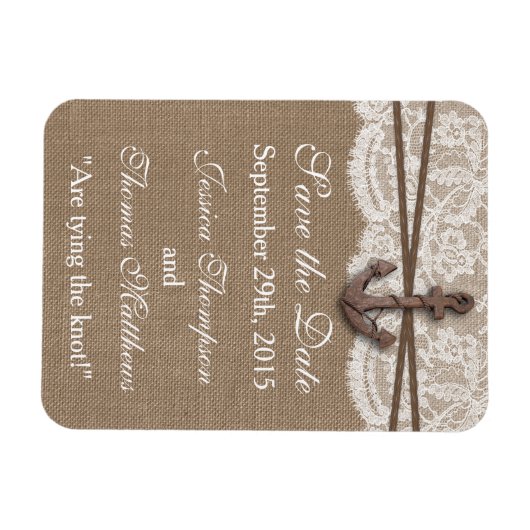 Het Collectie van het Rustische Nautical Anchor We Magneet (Horizontaal)