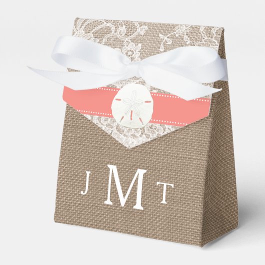 Het Collectie van het strand van de Koraalzandband Bedankdoosjes (Voorkant Zijde)