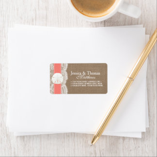 Het Collectie van het strand van de Koraalzandband Etiket