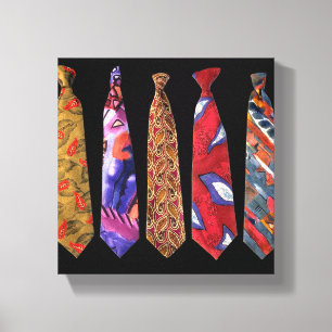 Het Collectie van het Stropdas van de ontwerper op Canvas Afdruk