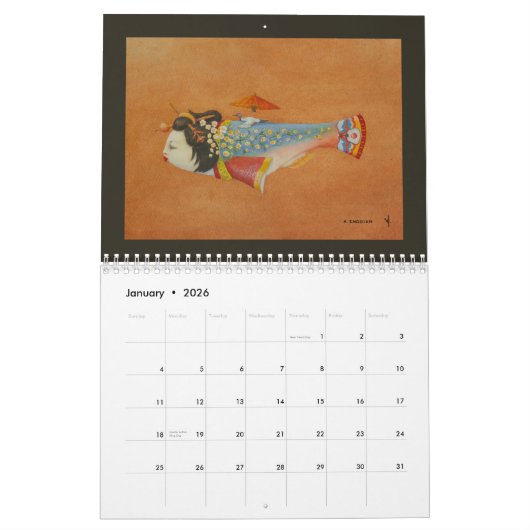 het collectie " vis " kalender (Jan 2026)