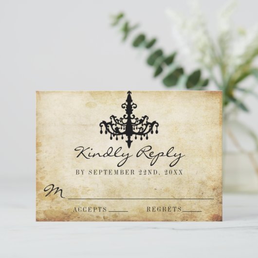 Het Collectie voor het weduwschap RSVP Kaartje (Staand voorkant)