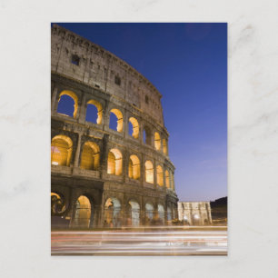 het Colosseum ampitheater 's nachts verlicht Briefkaart