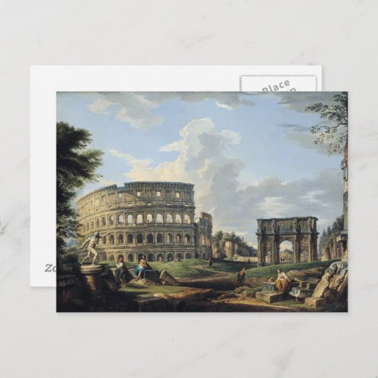 Het Colosseum en de Arch of Constantine Briefkaart (Voorkant / Achterkant)