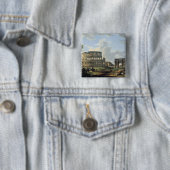 Het Colosseum en de Arch of Constantine Vierkante Button 5,1 Cm (In situ)