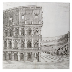 Het Colosseum, ingebouwd in AD 80 (graven) Tegeltje