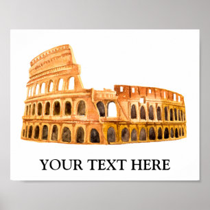 Het Colosseum Rome, Italië Persoonlijk ontwerp Poster