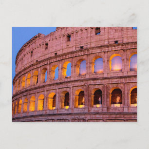 Het Colosseum tijdens de vroege avond, Rome, Itali Briefkaart