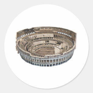 Het Colosseum van Rome: 3D-model: Ronde Sticker